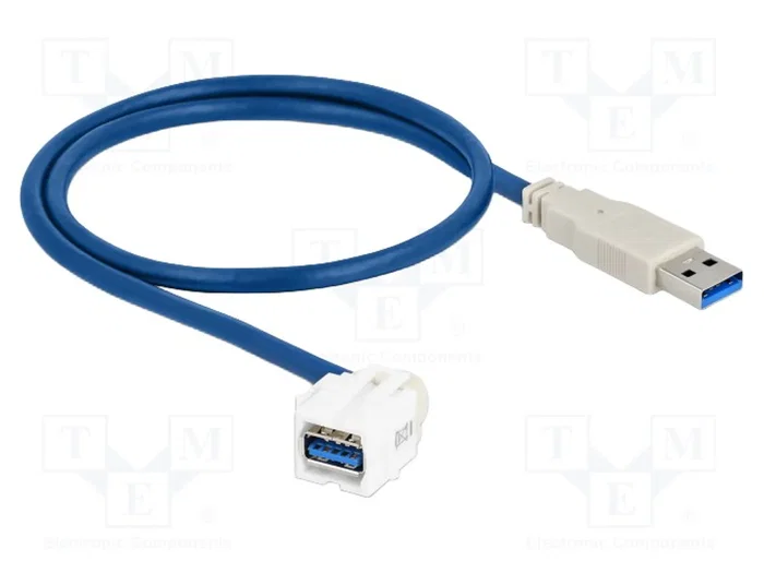 DeLOCK Módulo Keystone USB 3.0 tipo A hembra a tipo A macho con cable 0,5 m blanco 86871 DeLOCK Módulo Keystone USB 3.0 tipo A hembra a tipo A macho con cable 0,5 m blanco 86871