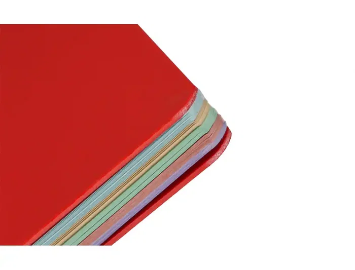 Antartik Cuaderno Espiral A4 Micro - Tapa Foam, 120 Hojas Cuadrícula 5mm 90gr, 5 Bandas, 4 Taladros - Color Rojo