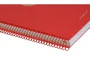 Antartik Cuaderno Espiral A4 Micro - Tapa Foam, 120 Hojas Cuadrícula 5mm 90gr, 5 Bandas, 4 Taladros - Color Rojo
