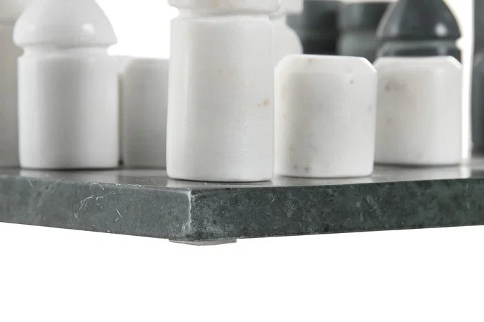 DKD Home Decor Juego de Mesa Ajedrez de Mármol y Latón
