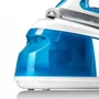 Haeger SG-22W.002A Estación de Plancha de Vapor 2250W con Suela de Cerámica, 1.2L, Vapor 120g/min, Color Azul y Blanco