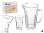 VIVALTO Set 5 Piezas Jarra y Vasos para Agua de Vidrio Transparente 29x22x13 cm (Set de 4)