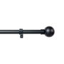 Cintacor Kit Barra Cortina Esfera Anillo Negro Extensible Metal 160 - 300 cm Acabado Satindo