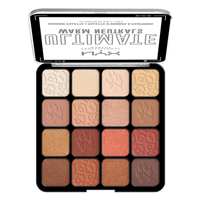 Nyx Professional Makeup Paleta de Sombras Ultimate Shadow Palette #I know that's bright, 16 Tonos, 0.83g c/u, Larga Duración, Vegano