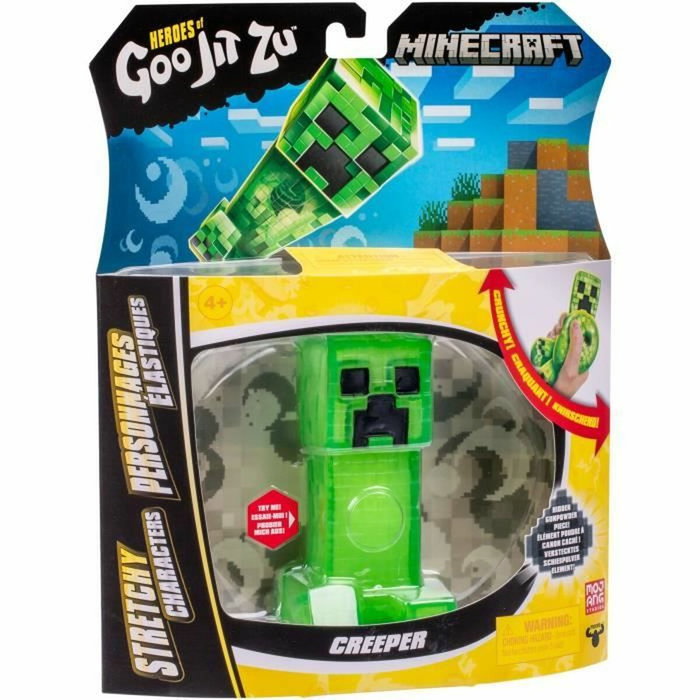 Moose Toys Minecraft Heroes of Goo Jit Zu Meteor Madness Figura elástica Creeper 12 cm