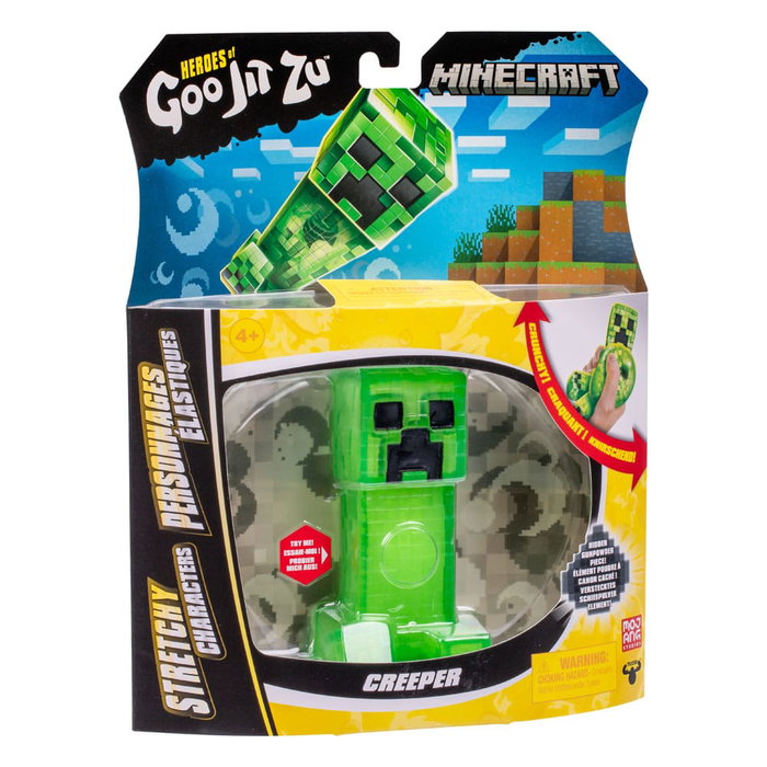 Moose Toys Minecraft Heroes of Goo Jit Zu Meteor Madness Figura elástica Creeper 12 cm