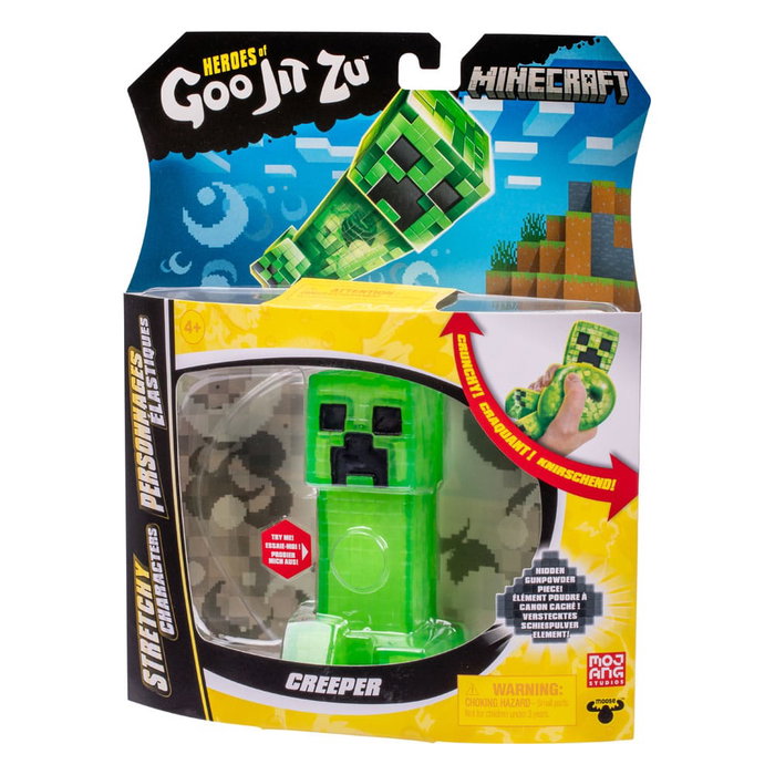 Moose Toys Minecraft Heroes of Goo Jit Zu Meteor Madness Figura elástica Creeper 12 cm