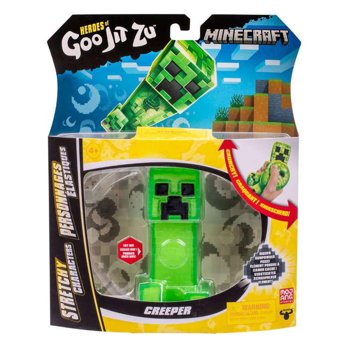 Moose Toys Minecraft Heroes of Goo Jit Zu Meteor Madness Figura elástica Creeper 12 cm