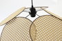DKD Home Decor Lámpara de Techo de Ratán y Metal Marrón 64x64x23 cm