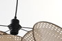 DKD Home Decor Lámpara de Techo de Ratán y Metal Marrón 64x64x23 cm