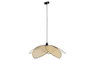 DKD Home Decor Lámpara de Techo de Ratán y Metal Marrón 64x64x23 cm