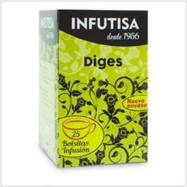 INFUTISA Diges 12 Infusión Digestiva con Manzanilla, Menta, Hinojo y Alcaravea 25 Bolsitas