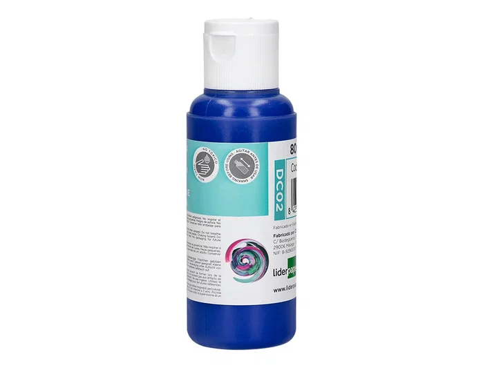 Liderpapel Pintura Acrílica Bote 80 ml Azul Ultramar Multisuperficie Base Agua Colores Vivos Ideal Decoración
