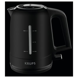 Krups BW2448 - Hervidor eléctrico, 1.6L, Negro, con base giratoria 360°, apagado automático y filtro antical