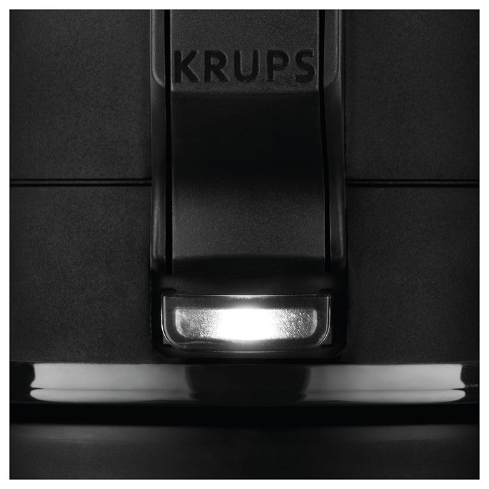 Krups BW2448 - Hervidor eléctrico, 1.6L, Negro, con base giratoria 360°, apagado automático y filtro antical