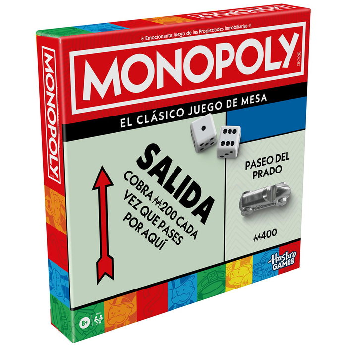 Monopoly Juego de Mesa Clásico Madrid G0009 Hasbro Español +8 Años