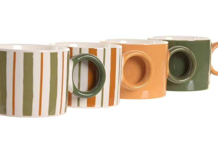DKD Home Decor Tazas de Porcelana New Bone Surtidas, 400ml DKD Home Decor Tazas de Porcelana New Bone Surtidas, 400ml