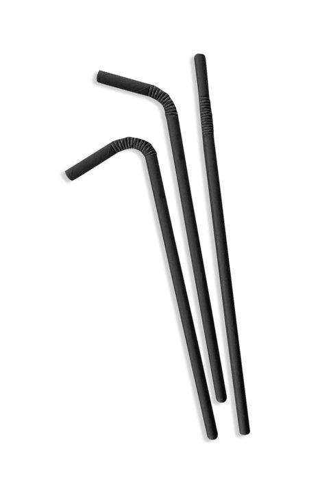 Algon Set de 24 Pajitas Reutilizables Negras 197x6 mm