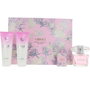 Versace Bright Crystal Eau de Toilette Set Regalo para Mujer - EDT 90ml + Gel Ducha 100ml + Loción 100ml + Muestra 5ml