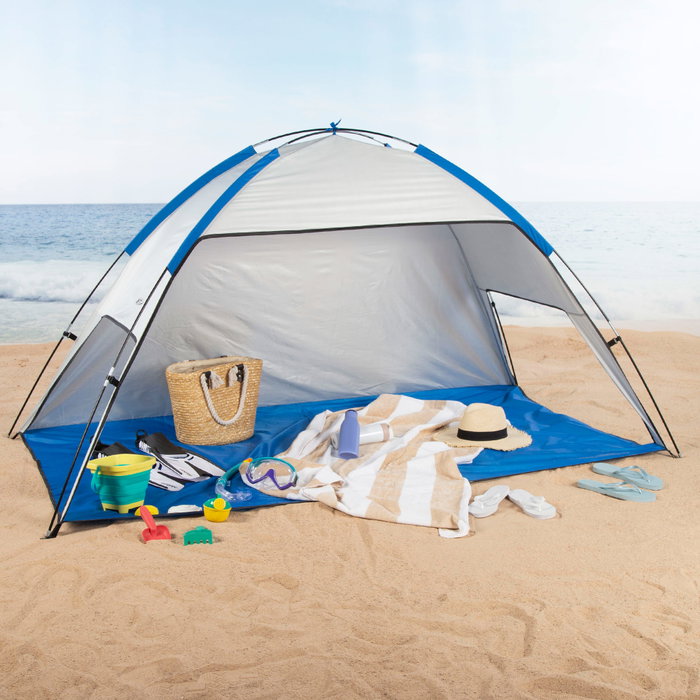 Carpa de playa para 2 personas con protección UV50, ventanas y suelo Carpa de playa para 2 personas con protección UV50, ventanas y suelo