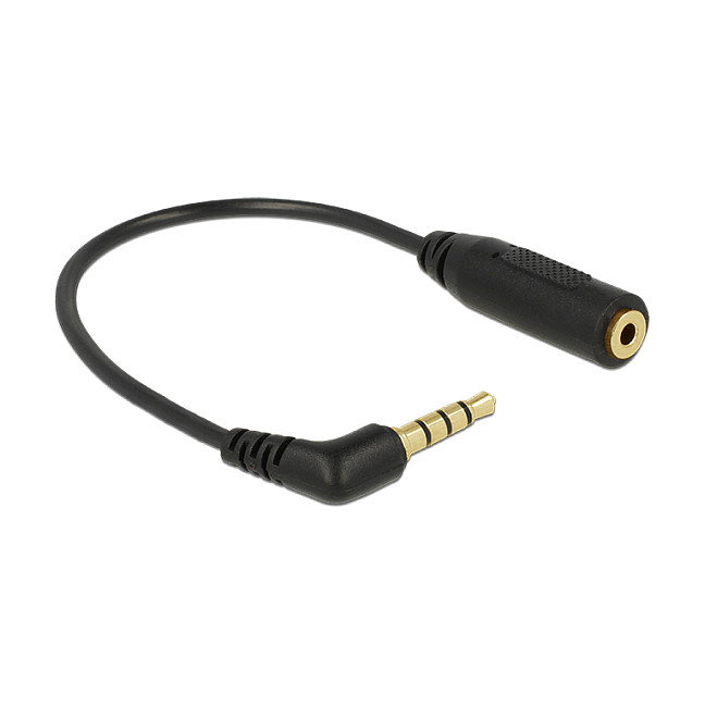 DeLOCK Cable de audio 3,5 mm macho angular a 2,5 mm hembra, 0,175 m DeLOCK Cable de audio 3,5 mm macho angular a 2,5 mm hembra, 0,175 m