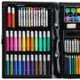 Createur de Genie Maleta de Colorear 86 Piezas con Rotuladores, Crayolas, Ceras, Acuarelas y Lápices