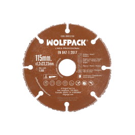 WOLFPACK LINEA PROFESIONAL Disco de Corte para Madera y Plástico Ø 115 mm
