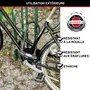 Master Lock Candado en U con Cable y Llave - Modelo XL - Acero Cementado, Doble Grillete, Cable 1.20m - Soporte Bicicleta
