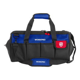 Workpro Bolsa de herramientas 35 x 19 x 22 cm con cremallera superior y bolsillo exterior de malla