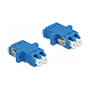 DeLOCK Acoplador de Fibra Óptica LC Duplex hembra a LC Duplex hembra Monomodo, 2 unidades, Azul