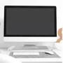 Celly SWDESKHUBWH Soporte para Monitor de Escritorio con Hub USB 4 Puertos, Color Blanco