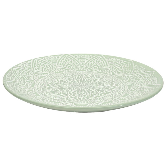 Home Deco Factory Plato Llano Mirage Cerámica Verde Diámetro 27 cm Home Deco Factory Plato Llano Mirage Cerámica Verde Diámetro 27 cm