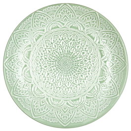 Home Deco Factory Plato Llano Mirage Cerámica Verde Diámetro 27 cm