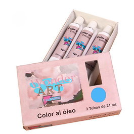 Wonder Art by Pryse Caja de 3 Tubos de Óleo 21ml Azul Cyan Nº.29