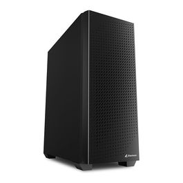 SHARKOON VS9 Midi Tower Negro ATX, micro ATX, Mini-ITX para PC con Gestión de Cables y Puertos USB 3.0