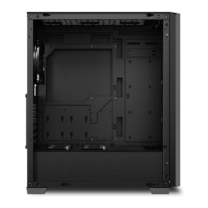 SHARKOON VS9 Midi Tower Negro ATX, micro ATX, Mini-ITX para PC con Gestión de Cables y Puertos USB 3.0