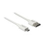 DeLOCK Cable HDMI High Speed con Ethernet, HDMI-A a Micro-D, 4K, 0,25 m, Blanco
