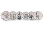 Hermia ST842006F022AMD3600MACD700 Juego de Platos de Gres Cerámico, 6 Piezas, 18 cm