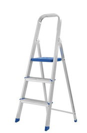 OEM SIN MARCA Escalera Aluminio Leon 3 Peldaños 1,23 Metros