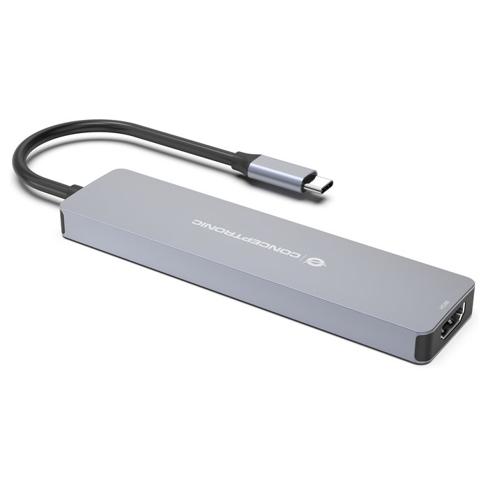 Conceptronic DONN28G Docking Station 7 en 1 USB-C Gris Conceptronic DONN28G Docking Station 7 en 1 USB-C Gris