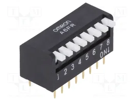 Aratas (Formerly Omron Components) DIP-SWITCH de 8 secciones, ON-OFF, THT