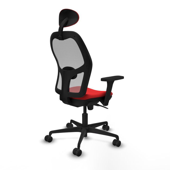 PIQUERAS Y CRESPO Silla de oficina Jorquera con mecanismo Sincro, Rojo y Gris