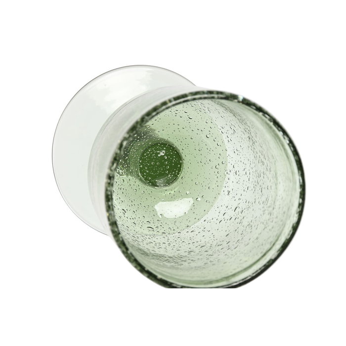 DKD Home Decor Set de 6 Copas de Cristal Burbujas Verde 300ml