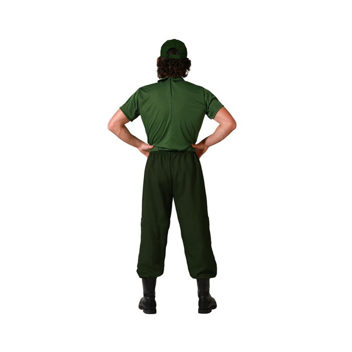 Disfraz Guardia Civil Hombre Adulto XL - Camiseta Verde, Pantalón y Gorra