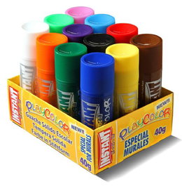 Tempera Solida Playcolor Mural 40Gr. Bandeja De 12 Colores