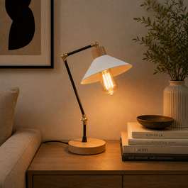 GreenIce Deco Lámpara de Mesa Huanggang Blanco