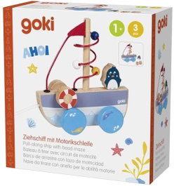 GOKI Barco de Arrastre Ahoy con Lazo de Motricidad