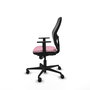PIQUERAS Y CRESPO Silla de oficina Jorquera con mecanismo Sincro, Tela Rosa y Malla Negro