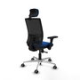 PIQUERAS Y CRESPO Silla de oficina Yunquera con mecanismo Sincro, Azul y Negro