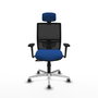 PIQUERAS Y CRESPO Silla de oficina Yunquera con mecanismo Sincro, Azul y Negro